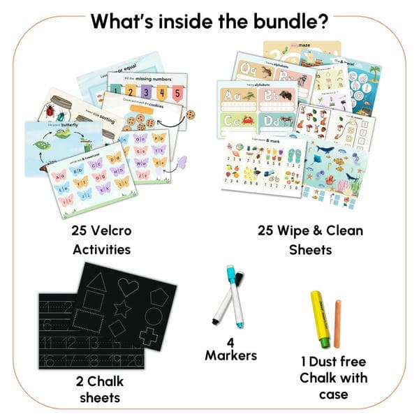 Animal, Alphabet & Math Busy Books