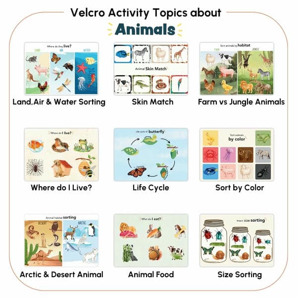Animal, Alphabet & Math Busy Books
