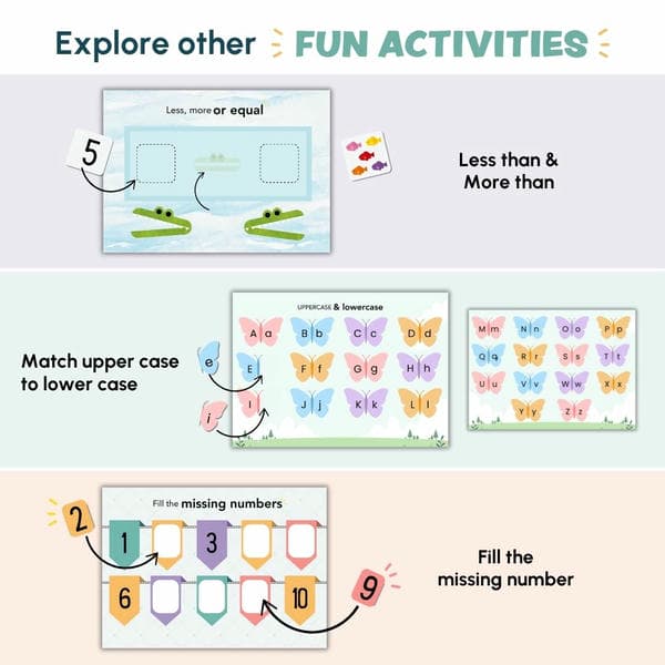 Animal, Alphabet & Math Busy Books