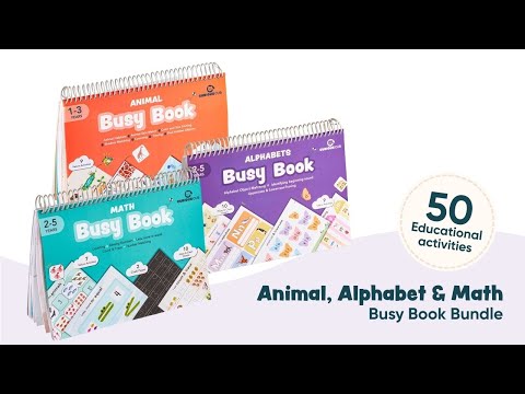 Animal, Alphabet & Math Busy Books
