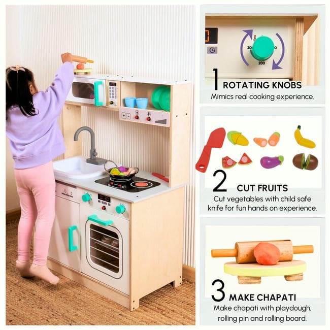 Kitchen Set with Running Water Sink