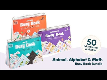 Animal, Alphabet & Math Busy Books